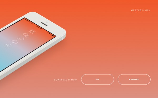 渐变落地页示例图